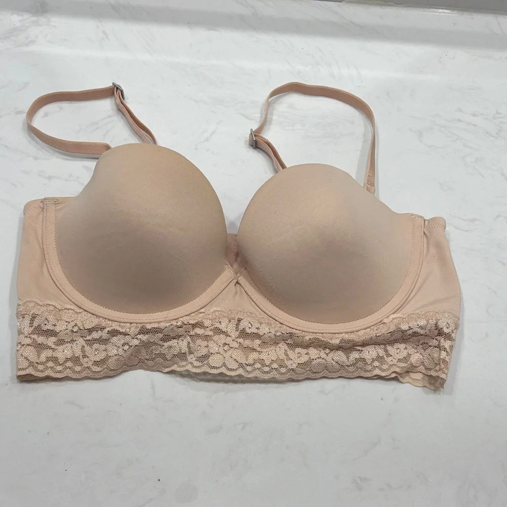 Pink Victoria’s Secret padded Bra. Strapless - Picture 1 of 6